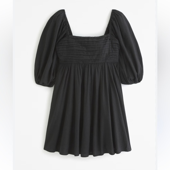 Abercrombie & Fitch Emerson Poplin Puff Sleeve Mini Dress - Picture 2 of 5